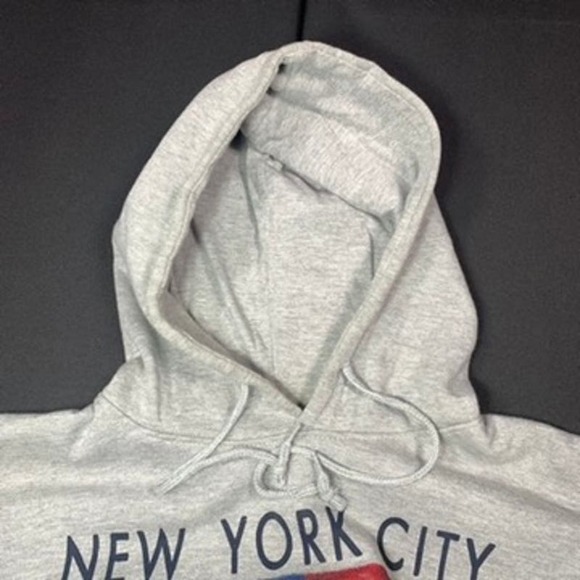 TORKIA APPAREL NEW YORK CITY Men`s Size 2XL Grey USA Flag Hoodie - Picture 3 of 7